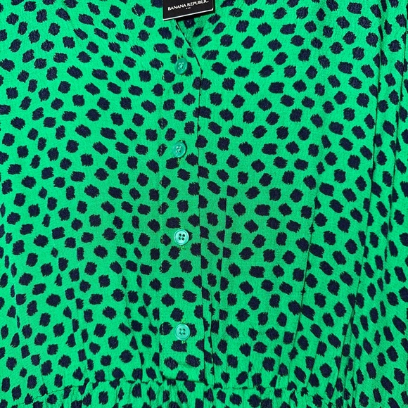 Banana Republic Emerald Patterned Midi Dress - Picture 4 of 8